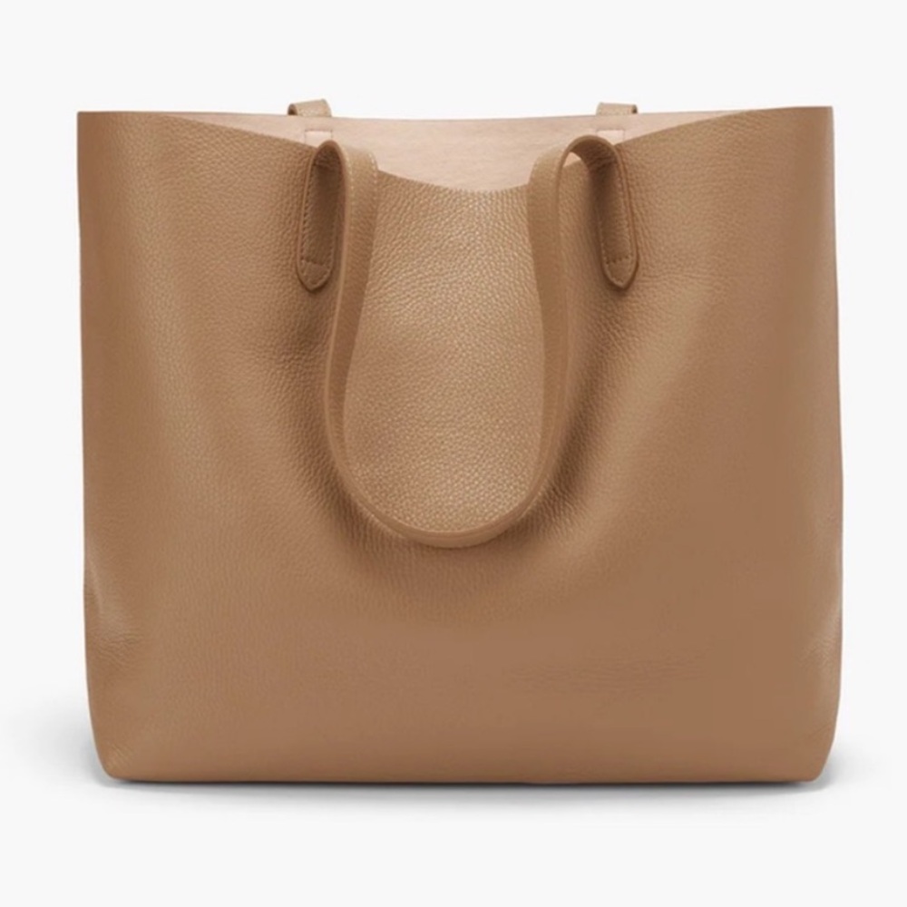 Cuyana Classic Structured Leather Tote in Cappuccino